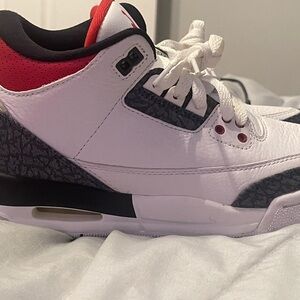 Jordan 3 fire red denim